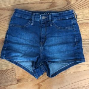 Dark wash shorts